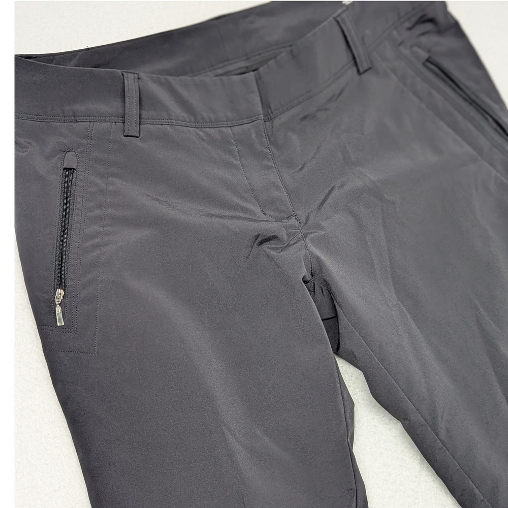 Adidas Golf Performance Pants Womens 8 Black Zipper Pockets RN 88387 Stretch